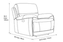 Valencia Oliver Top Grain Leather Recliner Chair, Cognac