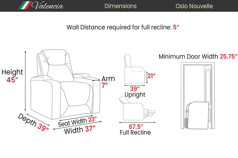 Valencia Oslo Nouvelle Home Theater Seating