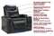 Valencia Oslo Modern XL Home Theater Seating Row of 3 Loveseat Left, Midnight Black