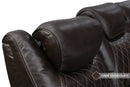 Valencia Oslo Leather Home Theater Seating Row of 4 Loveseat Right, Dark Chocolate