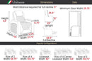 Valencia 2025 New Oslo Leather Home Theater Seating Row of 5 Loveseat Right, Midnight Black