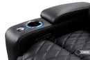 Valencia 2025 New Oslo Luxury Home Theater Seating Row of 5 Loveseat Left, Onyx