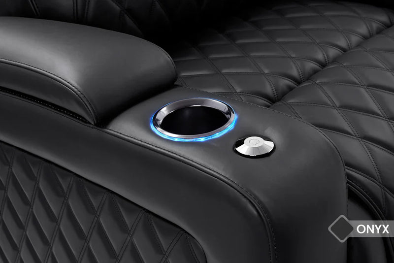 Valencia 2025 New Oslo Luxury Home Theater Seating Row of 6, Onyx