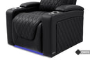 Valencia 2025 New Oslo Luxury Home Theater Seating Row of 5 Loveseat Left, Onyx