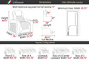 Valencia 2025 New Oslo Ultimate Luxury Leather Home Theater Seating Row of 4 Loveseat Right, Onyx with Gold Stitching