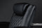 Valencia 2025 New Oslo Ultimate Luxury Leather Home Theater Seating Row of 4, Onyx with Silver Stitching