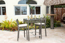 Panama Jack Graphite Set of 2 Stackable Barstools with Cushion
