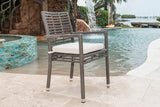 Panama Jack Graphite Set of 2 Stackable Armchairs with Cushion