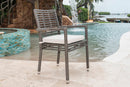 Panama Jack Graphite Set of 2 Stackable Armchairs with Cushion