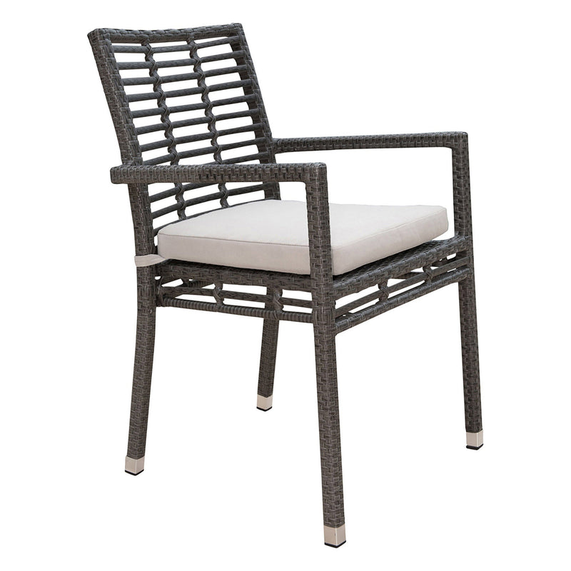 Panama Jack Graphite Set of 2 Stackable Armchairs with Cushion