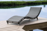 Panama Jack Graphite Curve Chaise Lounge with Cushion
