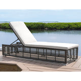 Panama Jack Graphite Chaise Lounge W/Wheels and cushion