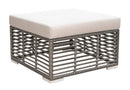 Panama Jack Graphite Square Ottoman with Cushion