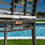 Panama Jack Graphite Set of 2 Stackable Side Chairs with Cushion