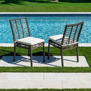 Panama Jack Graphite Set of 2 Stackable Side Chairs with Cushion