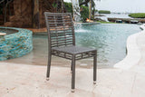 Panama Jack Graphite Set of 2 Stackable Side Chairs