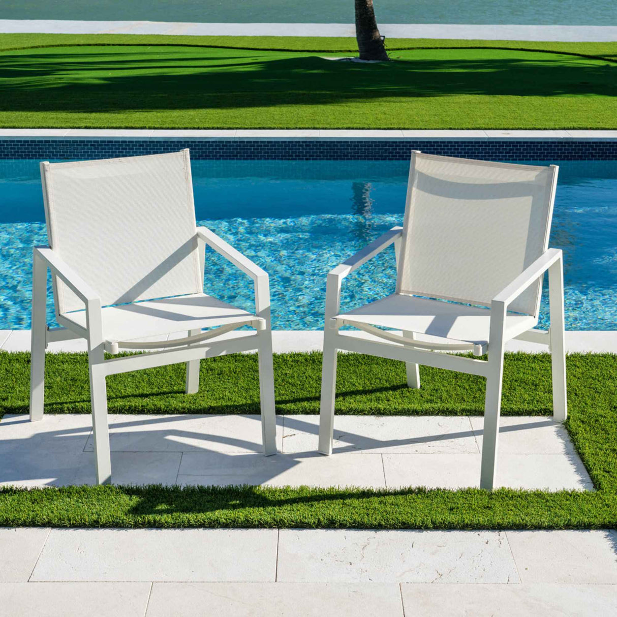 Panama Jack Mykonos Set of 2 Stackable Armchairs