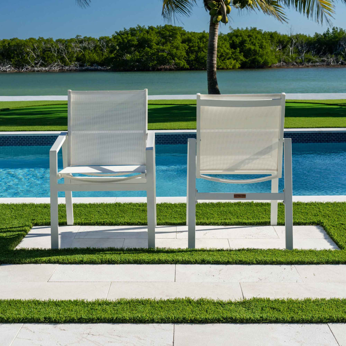 Panama Jack Mykonos Set of 2 Stackable Armchairs