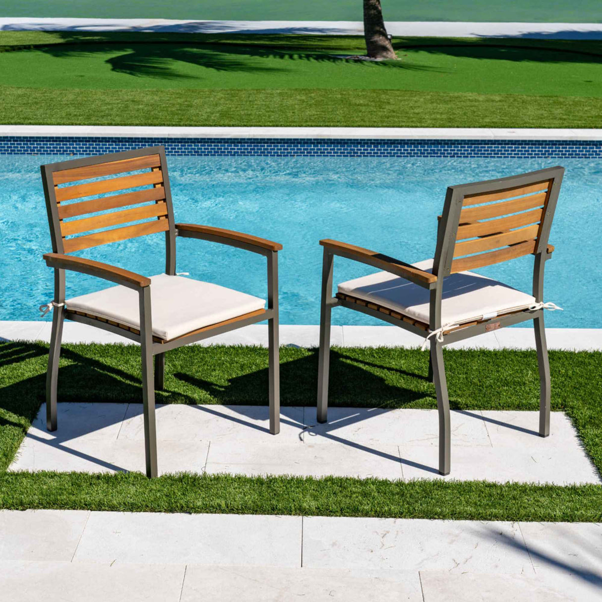 Panama Jack Boca Grande Stackable Dining Armchairs (Set of 2)