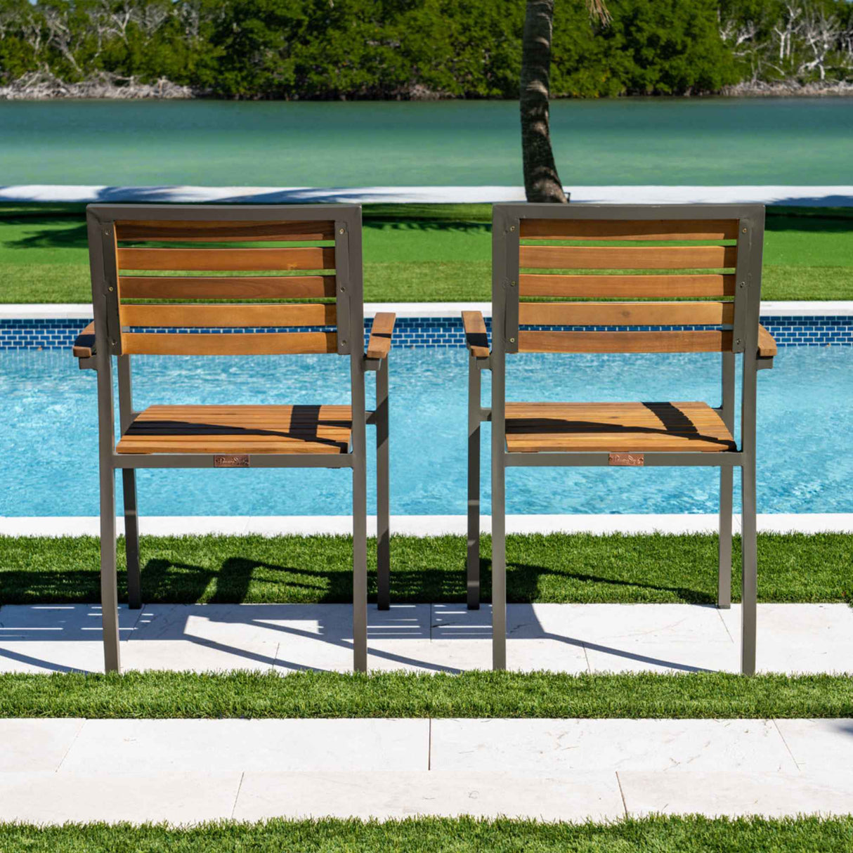 Panama Jack Boca Grande Stackable Dining Armchairs (Set of 2)