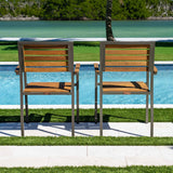 Panama Jack Boca Grande Stackable Dining Armchairs (Set of 2)