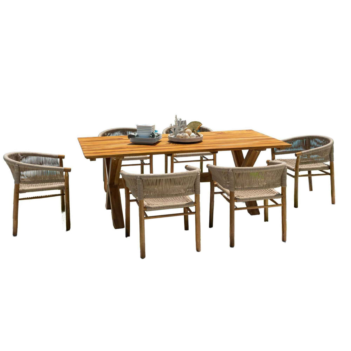 Panama Jack Corsica 7-Piece Rectangular Dining Set