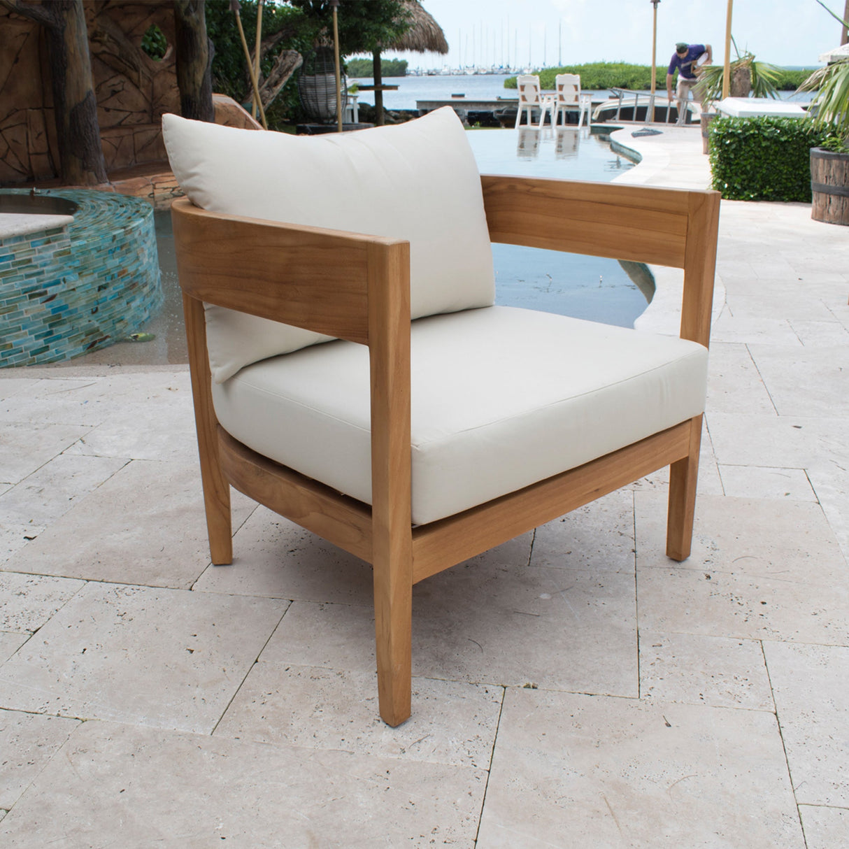 Panama Jack Bali Teak 5-Piece Seating Set