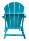 Panama Jack Polyresin Folding Teal Adirondack Chair