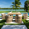Panama Jack Cabo 7-Piece Barrel Rectangular Dining Set