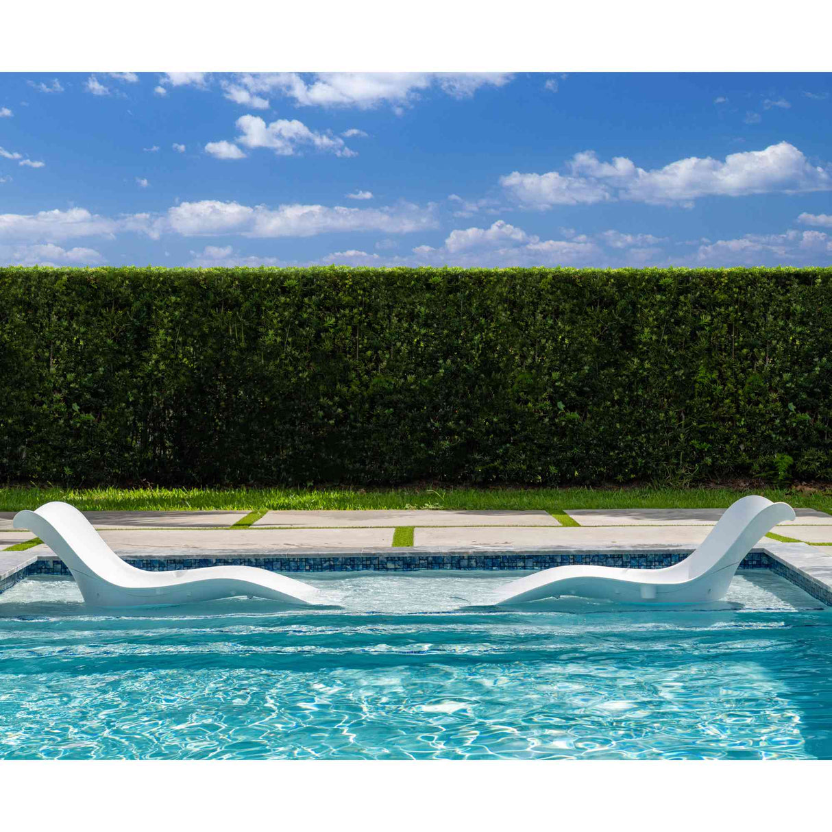 Panama Jack Set of 2 Wave In-Pool Chaise Lounger