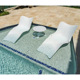 Panama Jack Set of 2 Wave In-Pool Chaise Lounger with End Table