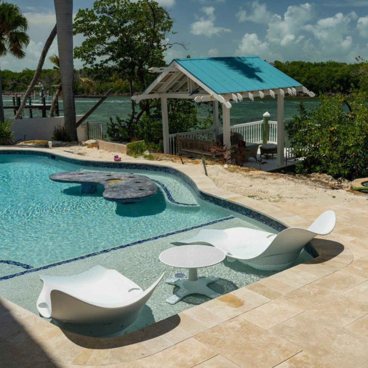 Panama Jack In-Pool Wave End Table