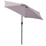 Panama Jack Grey 9 Ft Alum Patio Umbrella W/Crank