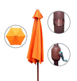Panama Jack Orange 9 Ft Alum Patio Umbrella W/Crank