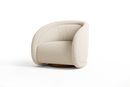 Valencia Violet Fabric Swivel Accent Chair, Beige Color