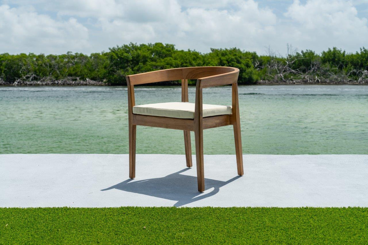 Panama Jack Bali Teak 5-Piece Square Dining Table with Cushions