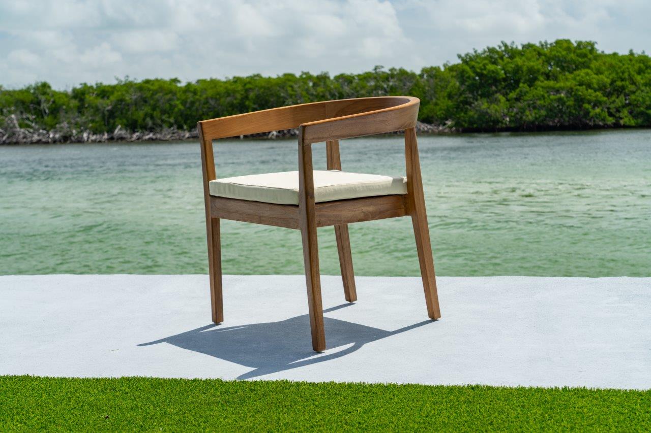 Panama Jack Bali Teak 5-Piece Square Dining Table with Cushions