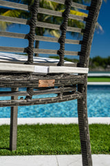 Panama Jack Graphite Set of 2 Stackable Side Chairs