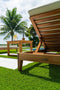Panama Jack Bali Teak Chaise Lounge with Cushion