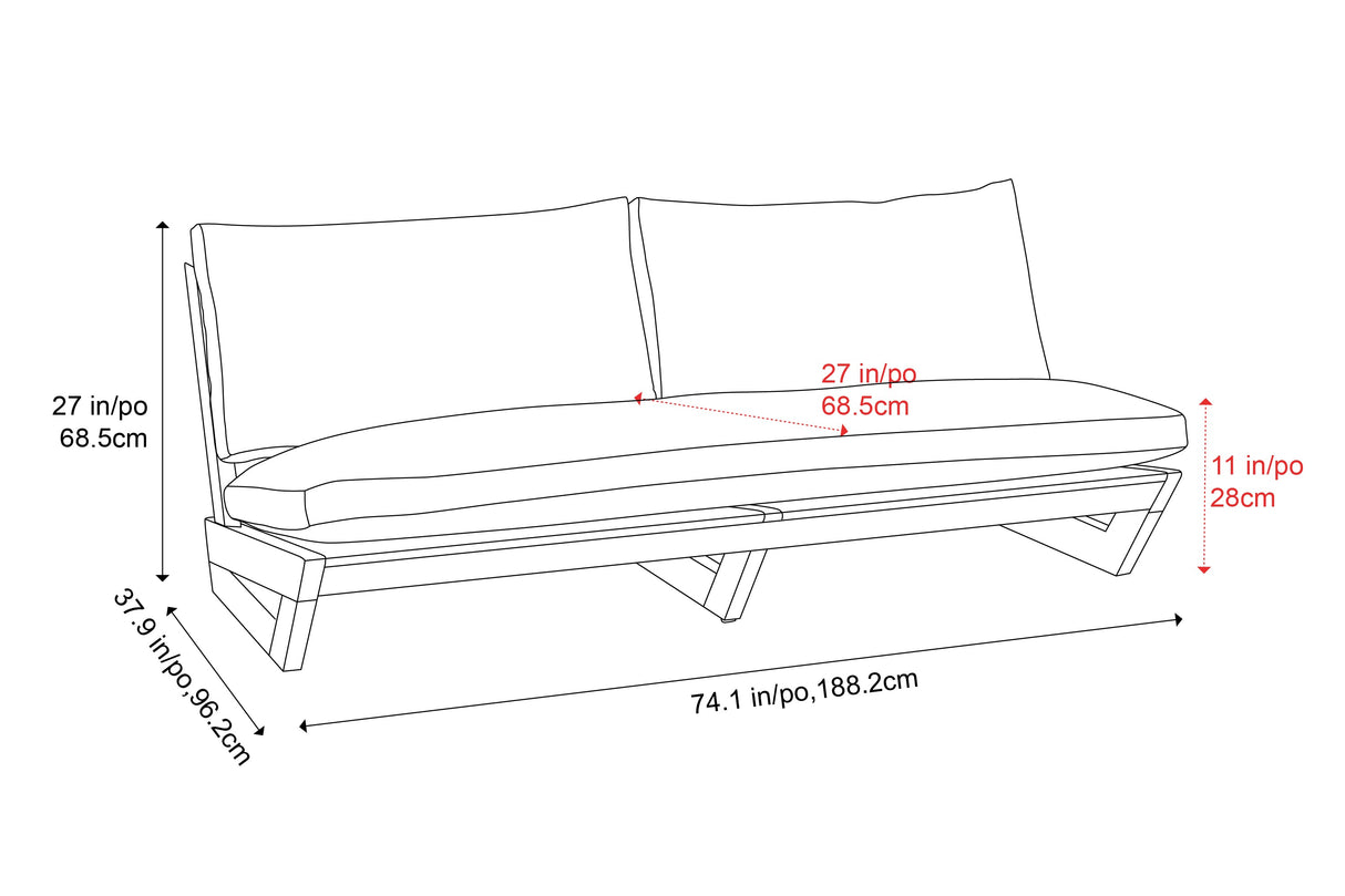 Paolo Outdoor Fabric Sofa
