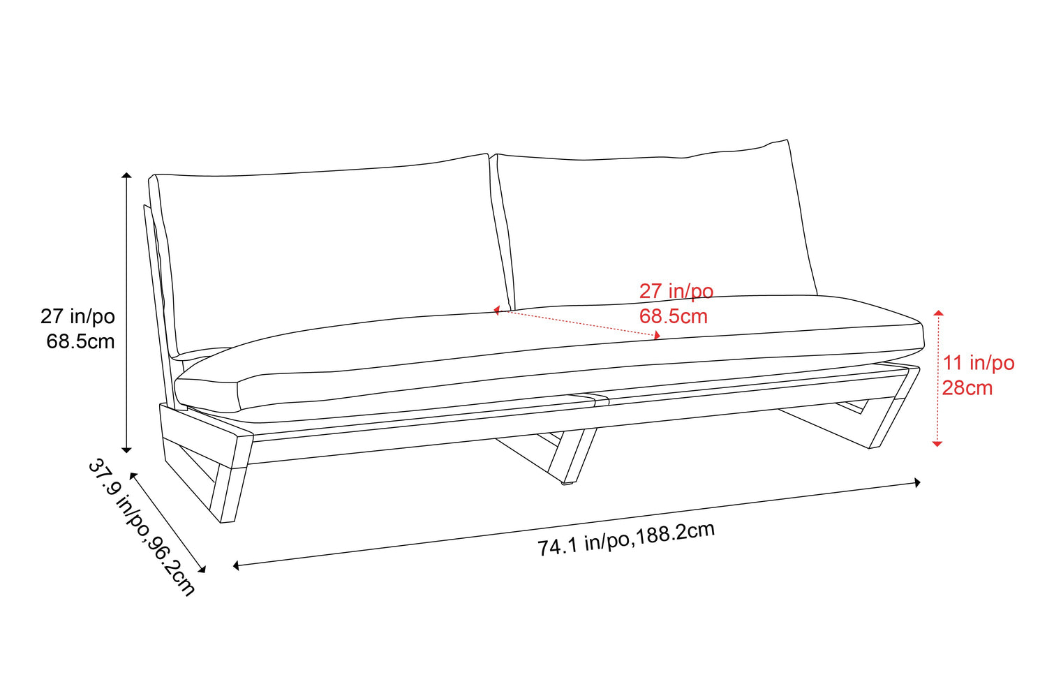 Paolo Outdoor Fabric Sofa