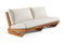 Valencia Paolo Teak Outdoor Fabric Loveseat, Light Grey
