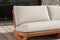 Valencia Paolo Teak Outdoor Fabric Loveseat, Light Grey