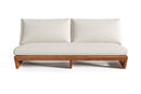 Valencia Paolo Teak Outdoor Fabric Loveseat, Light Grey