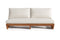 Valencia Paolo Teak Outdoor Fabric Loveseat, Light Grey