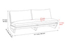 Valencia Paolo Teak Outdoor Fabric Loveseat, Light Grey
