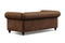 Valencia Parma 82" Full Aniline Leather Chesterfield Three Seats Sofa, Chocolate