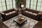 Valencia Parma 82" Full Aniline Leather Chesterfield Three Seats Sofa, Chocolate