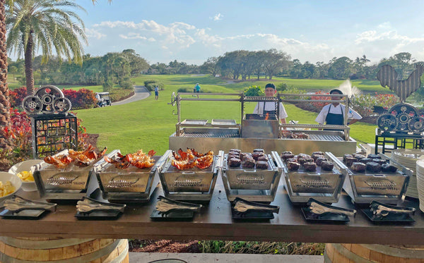 Tagwood BBQ Table Top Warming Brazier | Stainless steel and Acacia wood  | BBQ07SS--