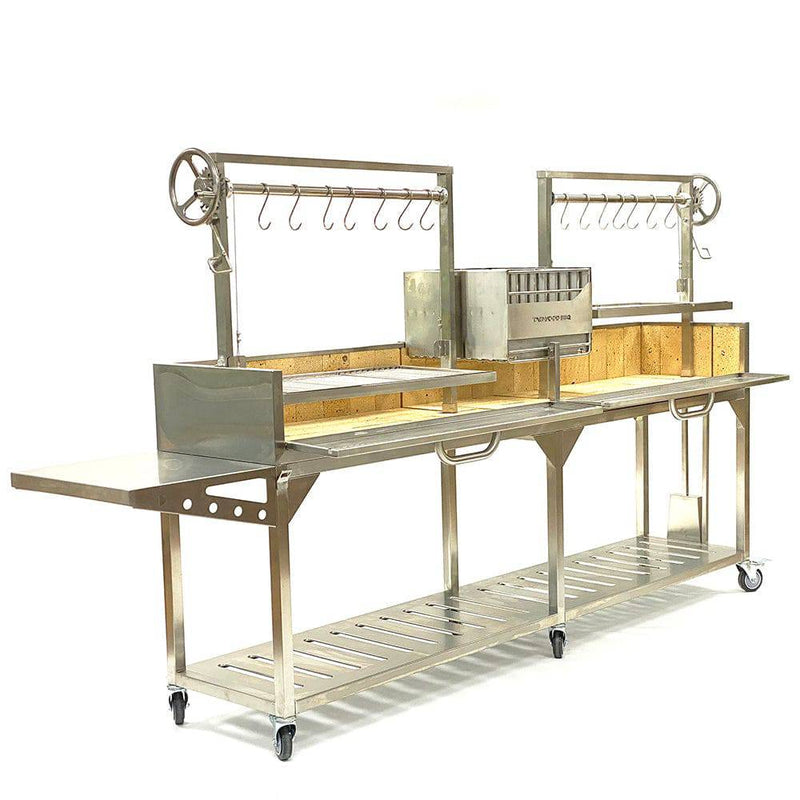 Tagwood BBQ Double Argentine Santa Maria Wood Fire & Charcoal Gaucho Grill | BBQ04SS - PRE-ORDER